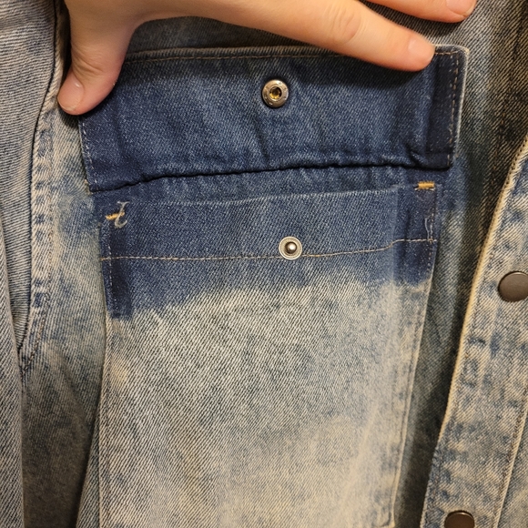 Nwt mens denim shacket snap button - Picture 14 of 15
